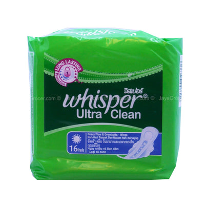 Whisper Ultra Clean Heavy Flow Overnight Wings Pad 28cm x 16pads