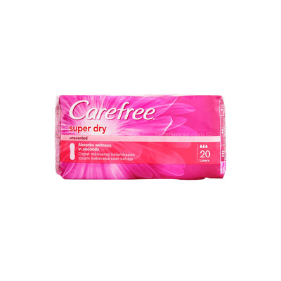 Carefree Pantyliner Super Dry Unscented 20pcs/pack