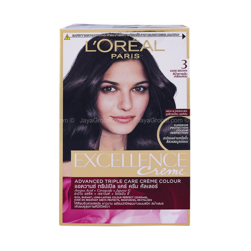 L’ Oreal Paris Excellence Crème 3 Dark Brown Hair Colour 1unit