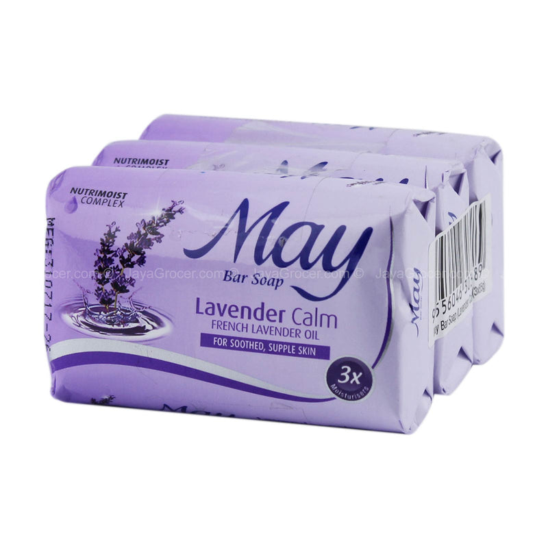 May Lavender Calm Bar Soap 85g x 3