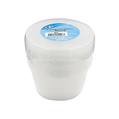 Ocean Plastic Polypropylene Box Round Clear 10pcs/pack