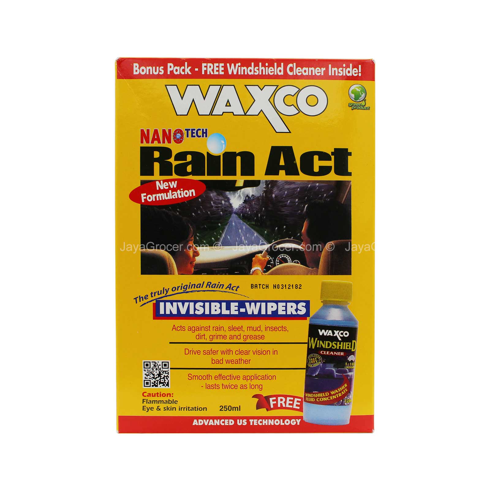 Waxco Nano Tech Rain Act Invisible Wipers 250ml