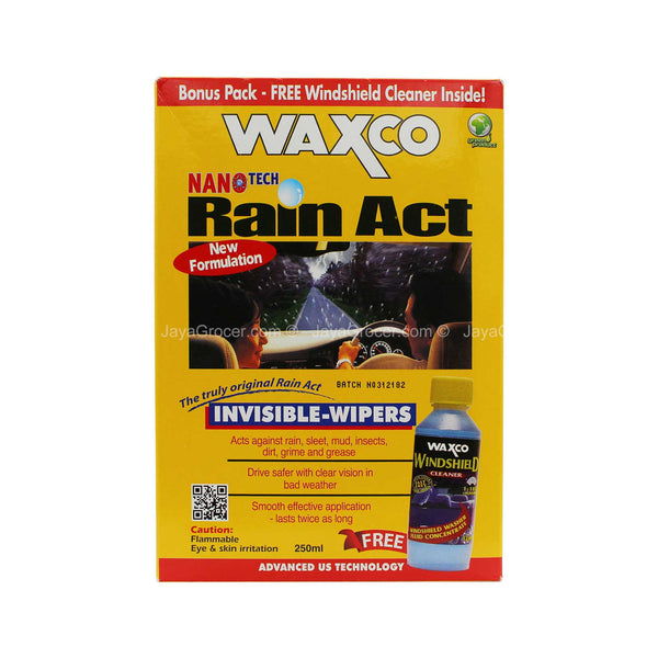Waxco Nano Tech Rain Act Invisible Wipers 250ml