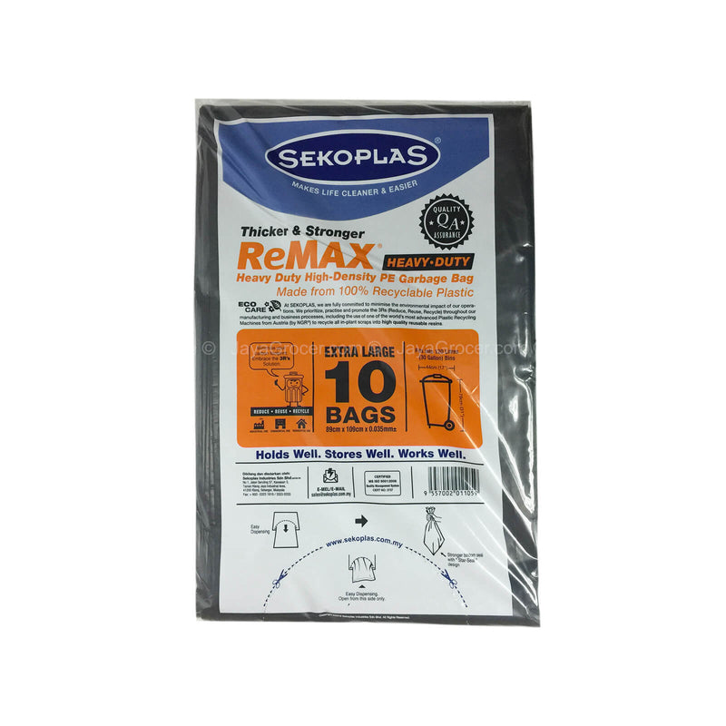 Sekoplas Remax Heavy Duty HDPE Garbage Bags XL 10pcs/pack