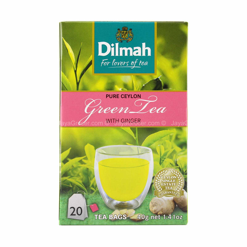 Dilmah Pure Ceylon Green Tea with Ginger 2g x 20