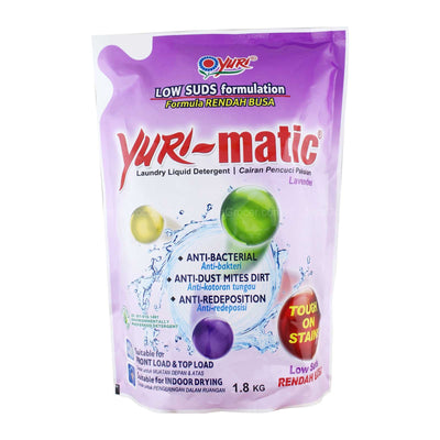 Yuri Matic Liquid Detergent Low Suds Refill 1.6kg