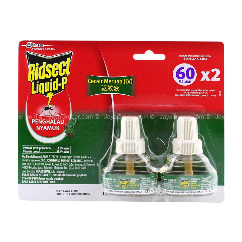 Ridsect Liquid-P Vapour Mosquito Repellent Refill 44ml x 2