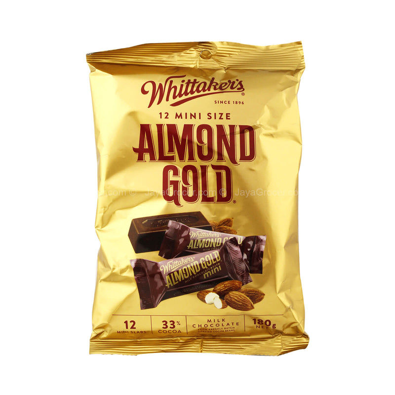 Whittaker's Almond Gold Milk Chocolate Mini Size 180g