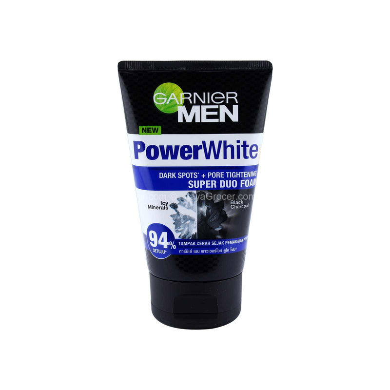 Garnier Men Power White Icy Minerals + Black Charcoal Super Duo Foam 100ml