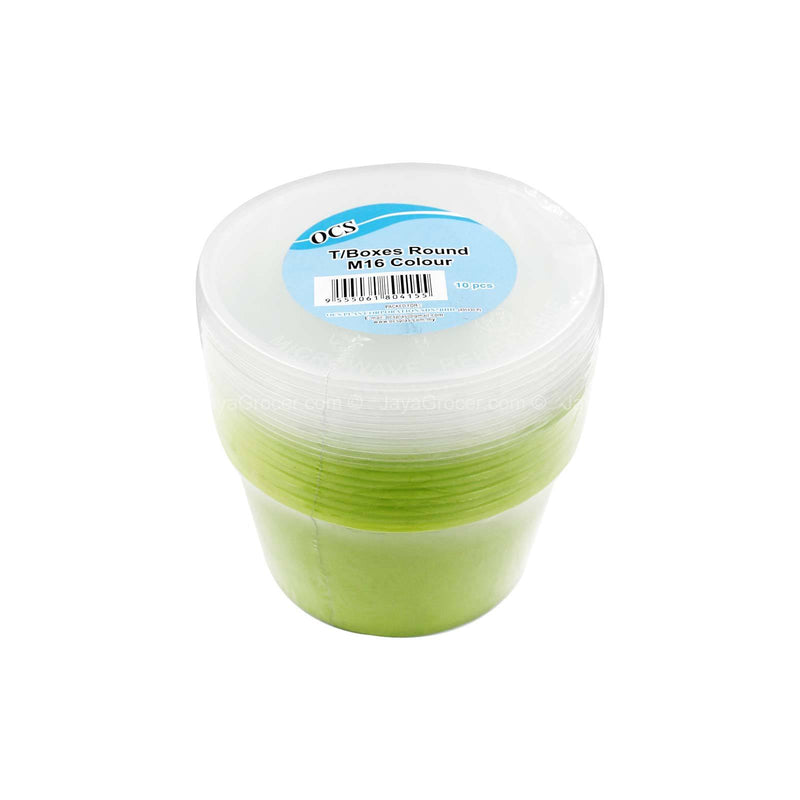 OCS Microwavable Round Containers with Lids 10pcs