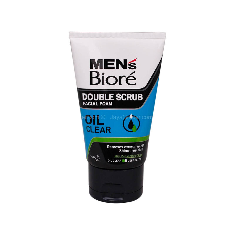 Biore Men Double Scrub Facial Foam Oil Clear 100g