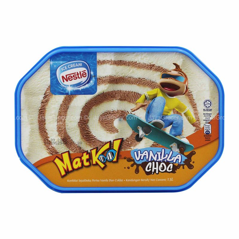 Nestle Mat Kool Frozen Confection Vanilla Chocolate 1.5L