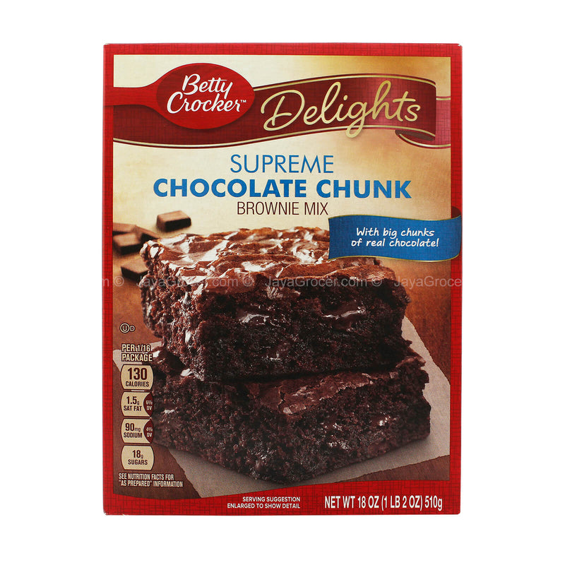 Betty Crocker Delights Supreme Chocolate Chunk Brownie Mix 510g