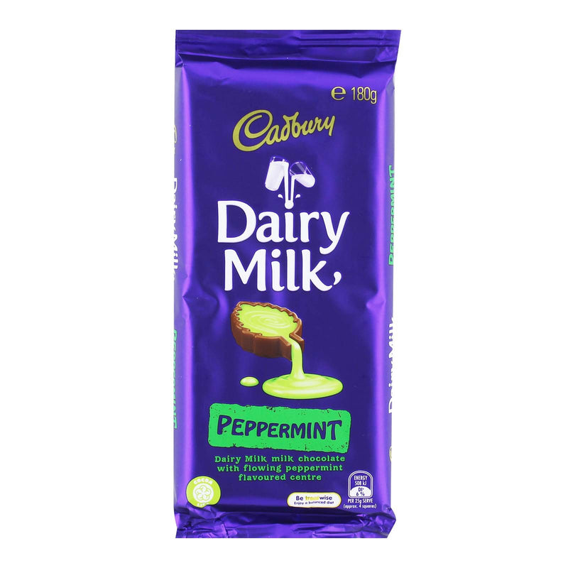 Cadbury Dairy Milk Peppermint Chocolate Bar 180g