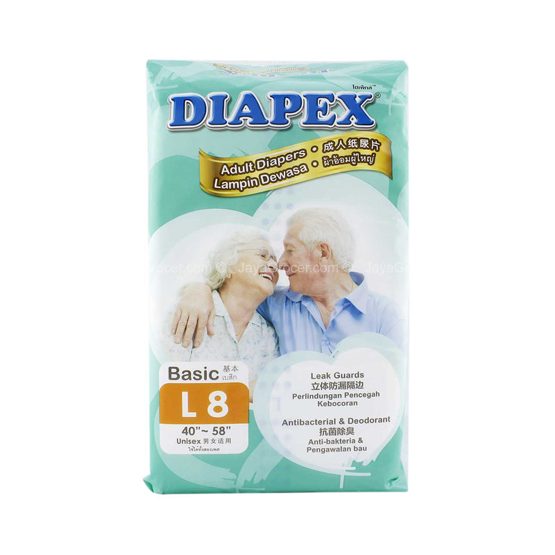 Diapex Adult Diapers L Size 8pcs