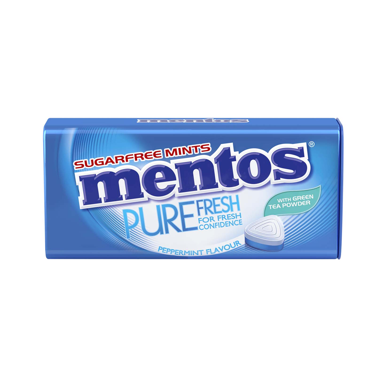 Mentos Pure Fresh Pure Breath Peppermint Sugar Free Mints with Green Tea Extract 35g