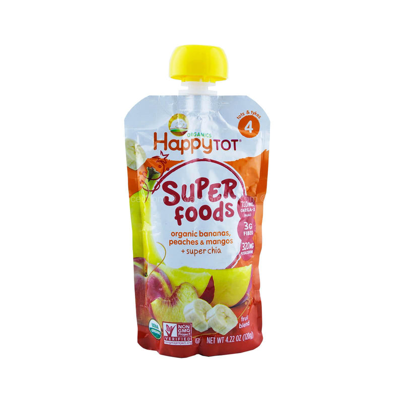 Happy Tot Organic Superfoods Bananas, Peaches and Mangos 120g