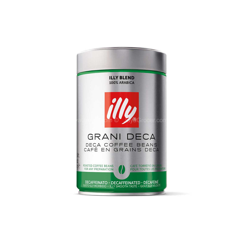 Illy Grani Deca Decaf Roasted Coffee Beans for Any Preparation 250g