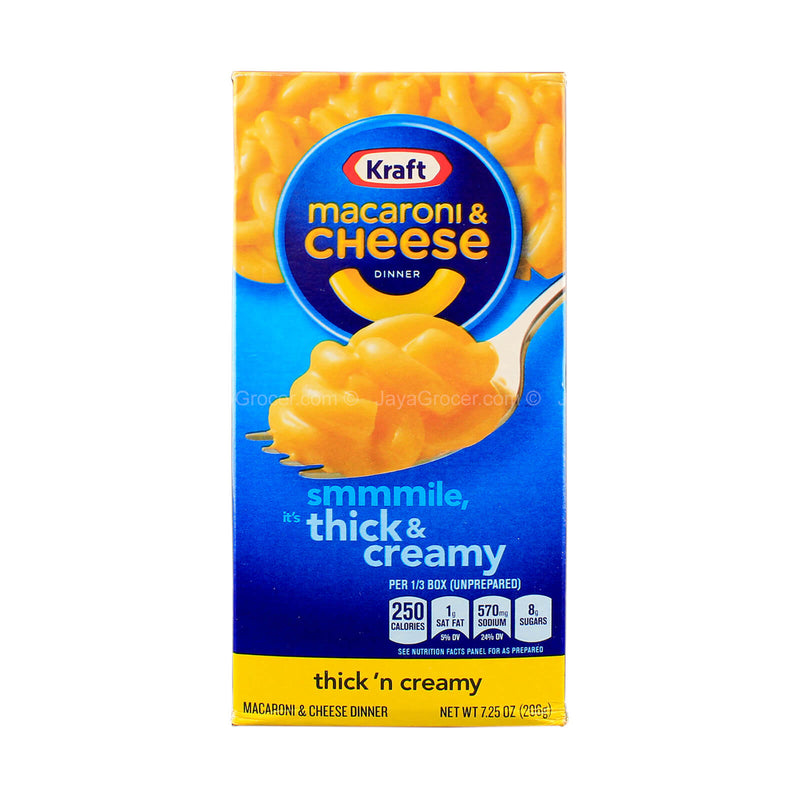 Kraft Macaroni & Cheese Dinner Thick And Creamy Flavour 206g