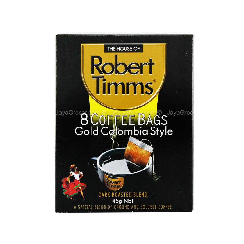 The House of Robert Timms Gold Colombia Style Dark Roasted Blend Coffee 45g