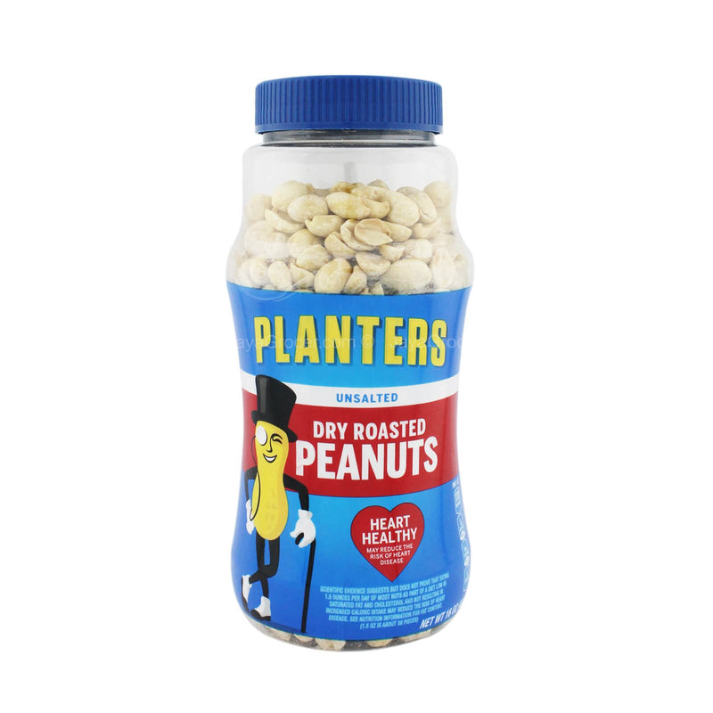 Planters Dry Roasted Unsalted Peanuts 453g