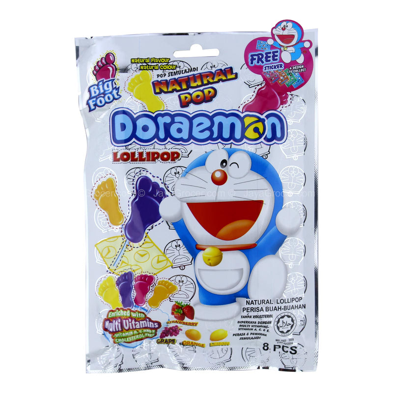 Big Foot Doraemon Fruits Flavoured Lollipop 80g