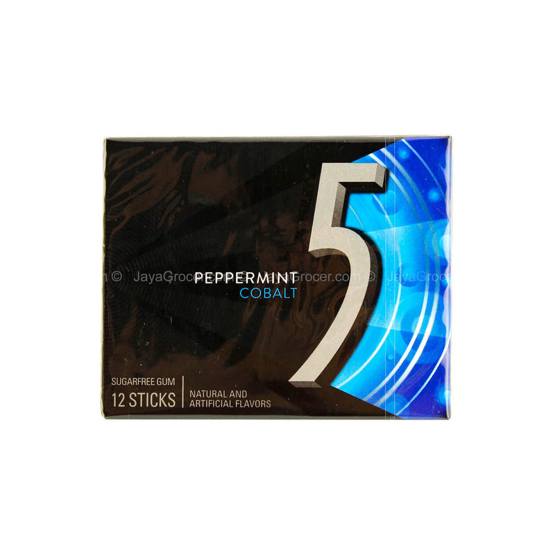 5 Gum Peppermint Cobalt Sugar Free Gum 12pcs/pack