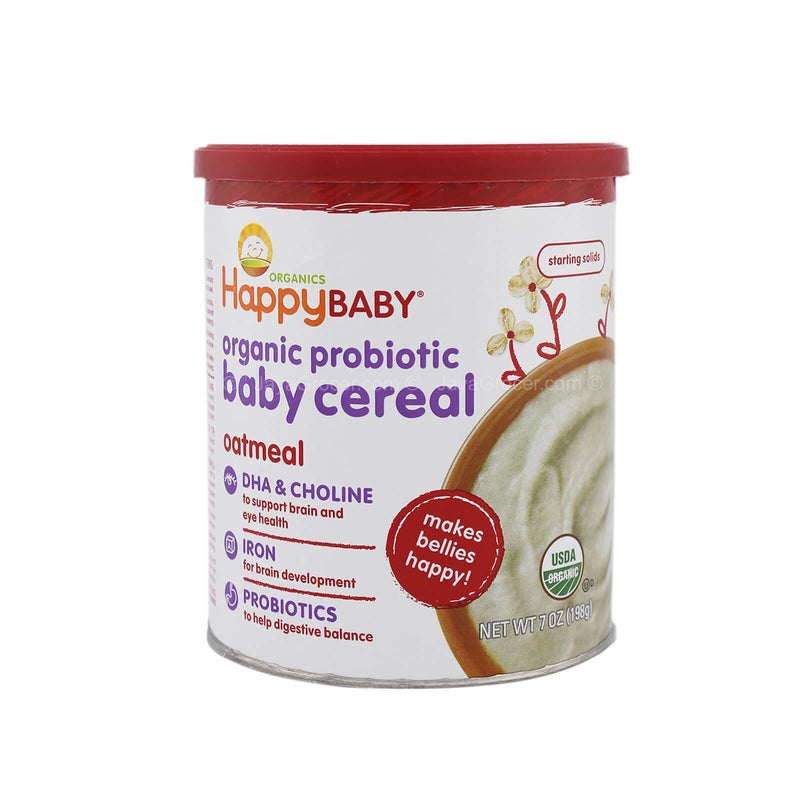 Happy Baby Organic Probiotic Baby Cereal Oatmeal 198g