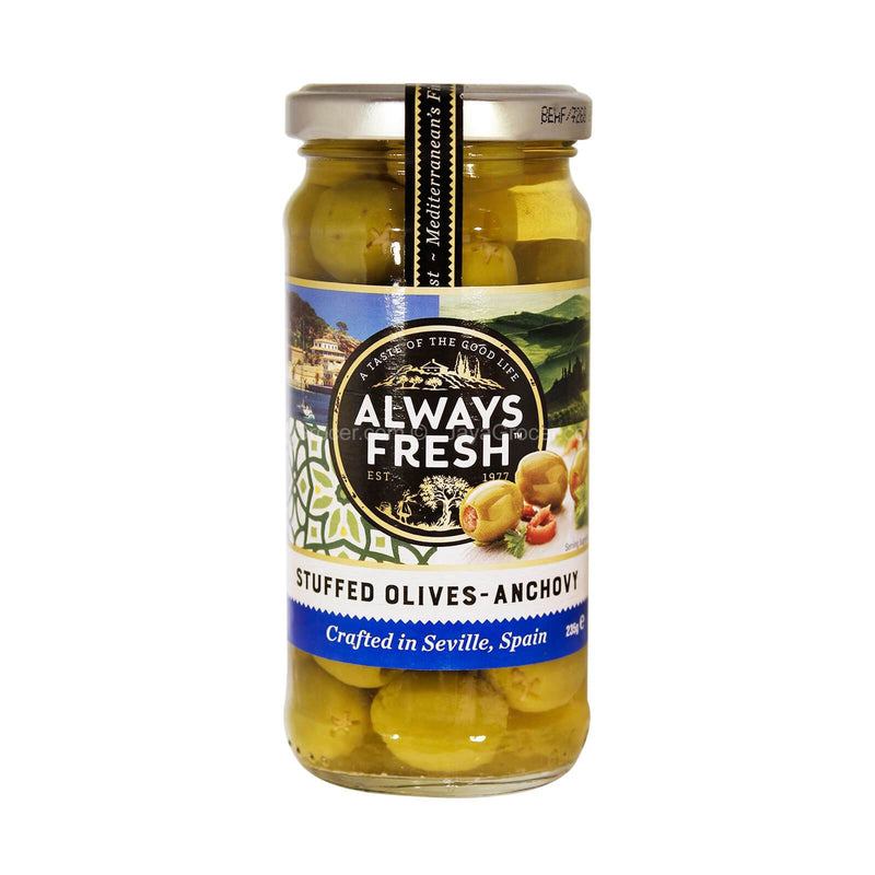 Always Fresh Stuffed Olives-Anchovy Pickles 235g