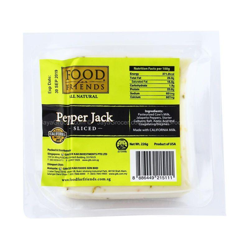Food for Friends Sliced Pepper Jack Cheese 226g