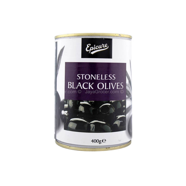 Epicure Stoneless Black Olives 400g