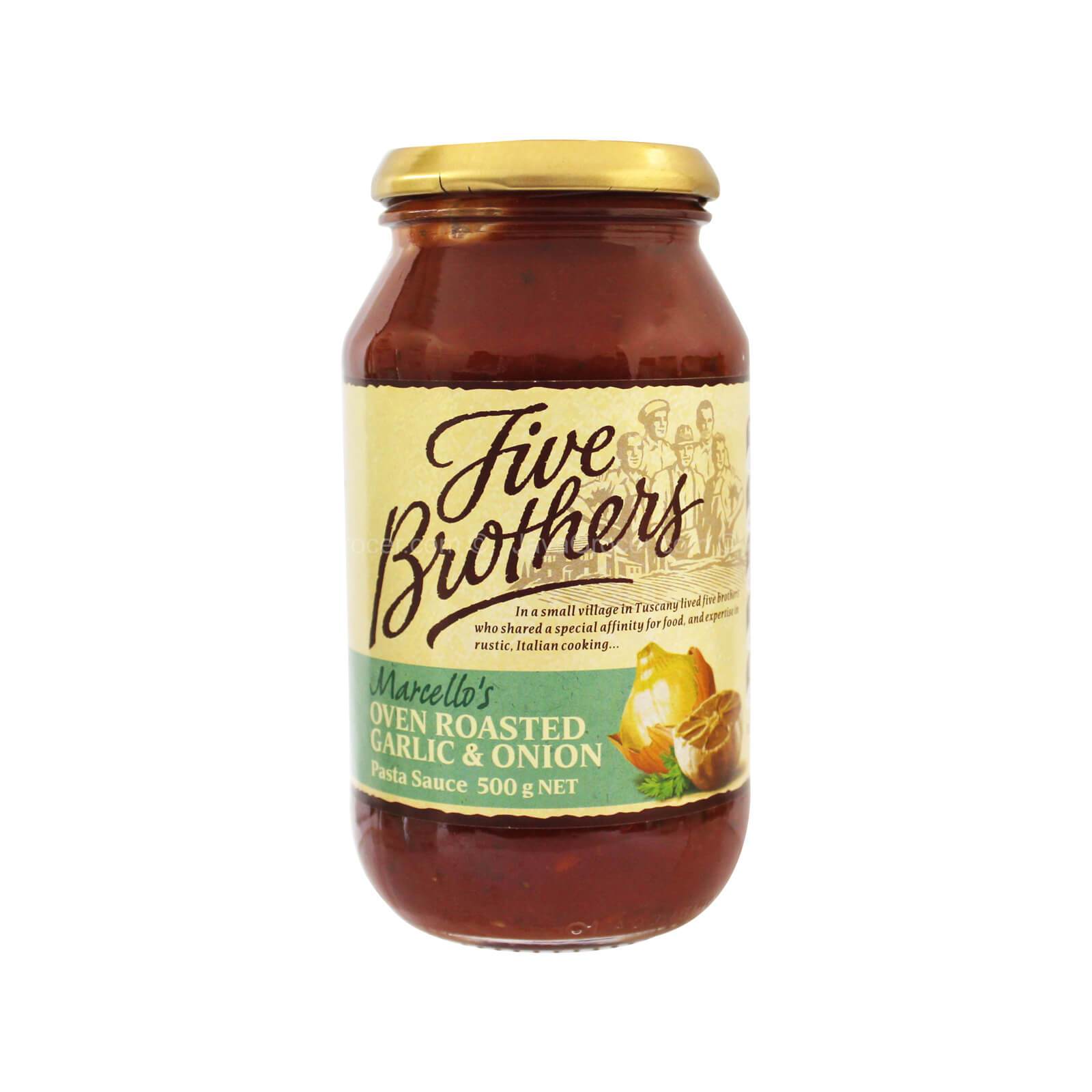 Five Brothers Marcello’s Oven Roasted Garlic & Onion Pasta Sauce 500g