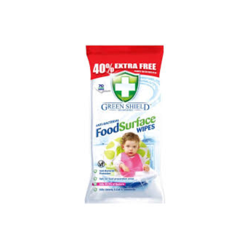 Green Shield Anti-Bacterial Food Surface Wipes 1pack