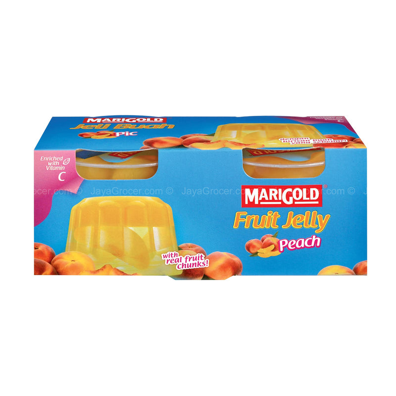 Marigold Fruit Jelly with Peach Fruit Chunks 123g x 2