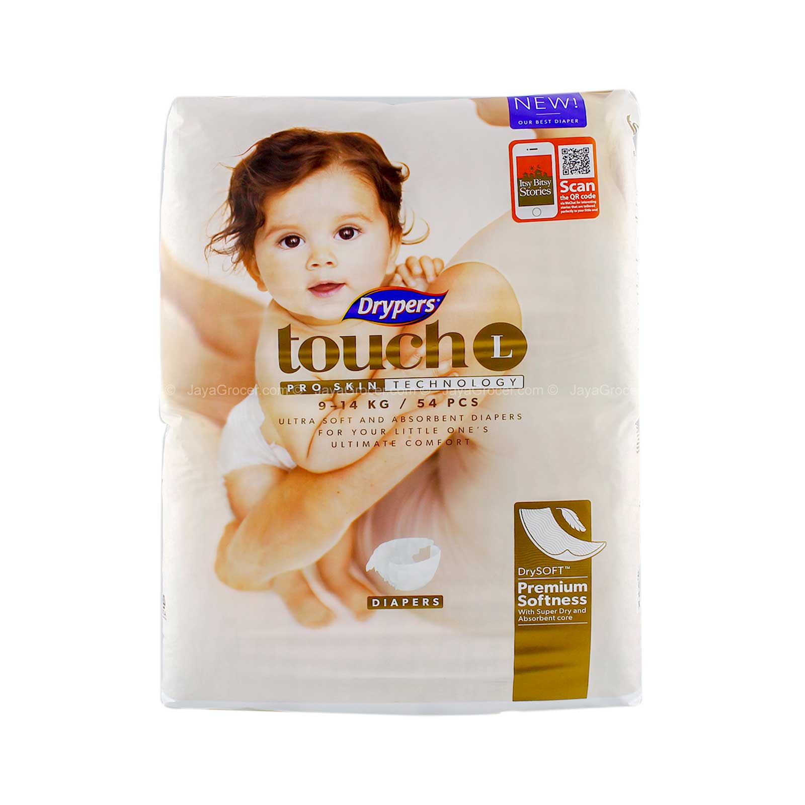 Drypers Touch L size Jumbo Pack 54pcs/pack