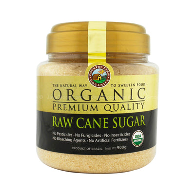 Country Farm Organic Raw Cane Sugar Canister 900g