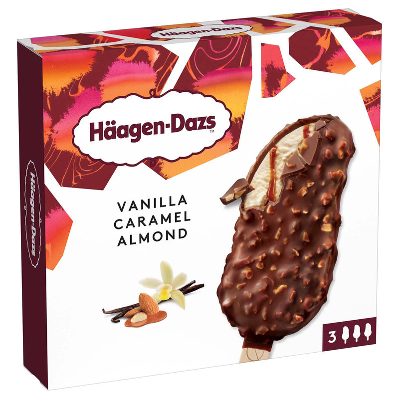 Haagen-Dazs Vanilla Caramel Almond Ice Cream 80ml x 3
