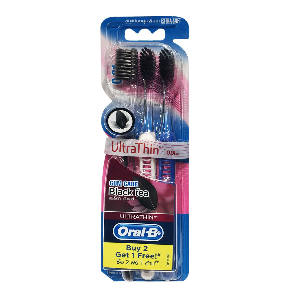 Oral B Ultrathin Black Tea B2F1 Toothbrush 3pcs/pack