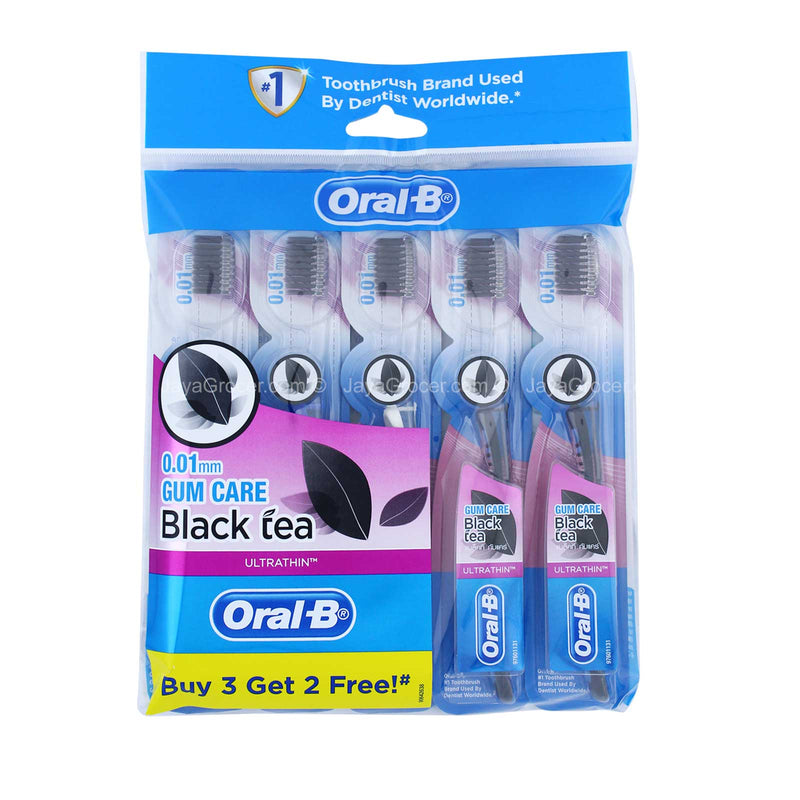 Oral-B Gum Care Black Tea Ultrathin Toothbrush 3+2pcs