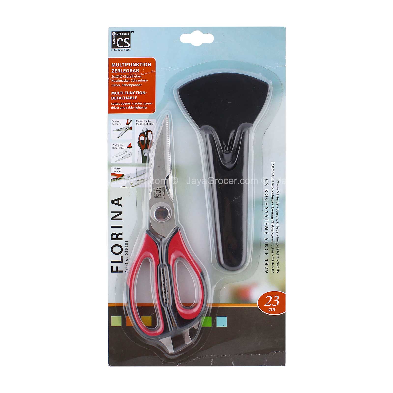 CS Kochsysteme Florina Detachable Multifunction Scissors with Magnetic Holder 1unit
