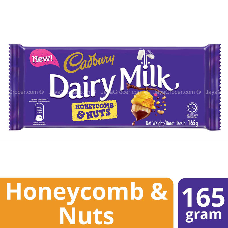 Cadbury Dairy Milk Honeycombs & Nuts Chocolate Bar 165g