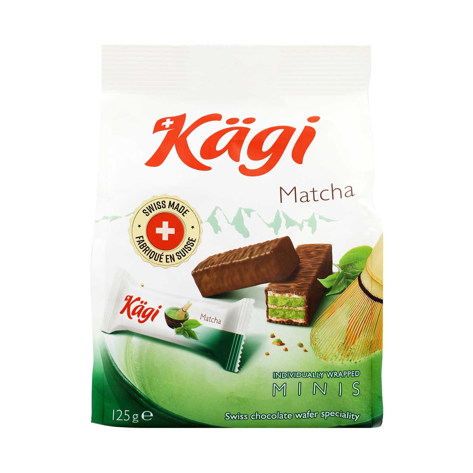 Kagi Mini Matcha Swiss Chocolate Wafer 125g