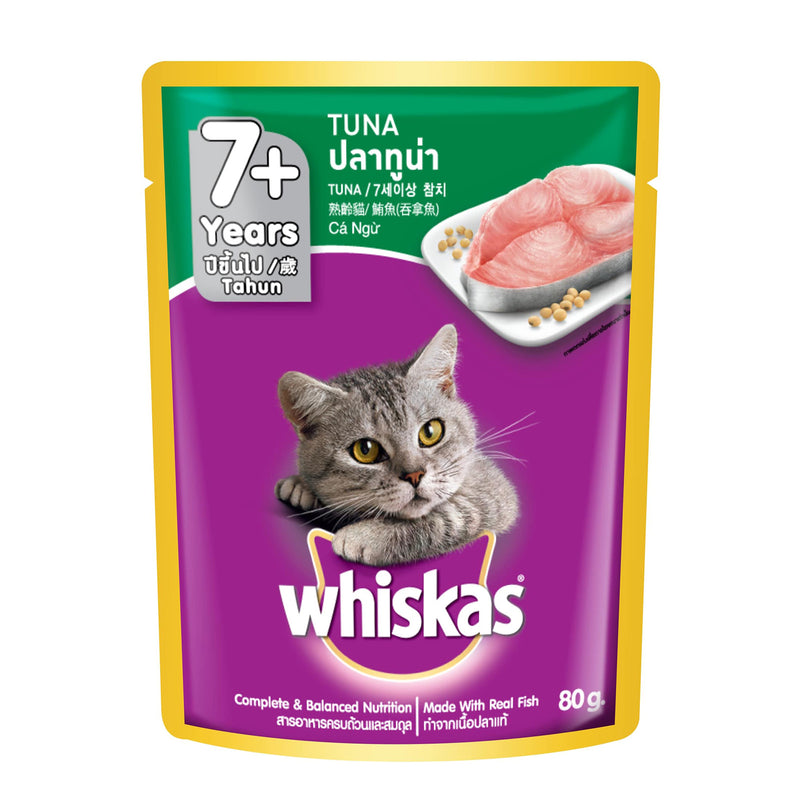 Whiskas Pouch Adult 7+ Years Tuna  80g
