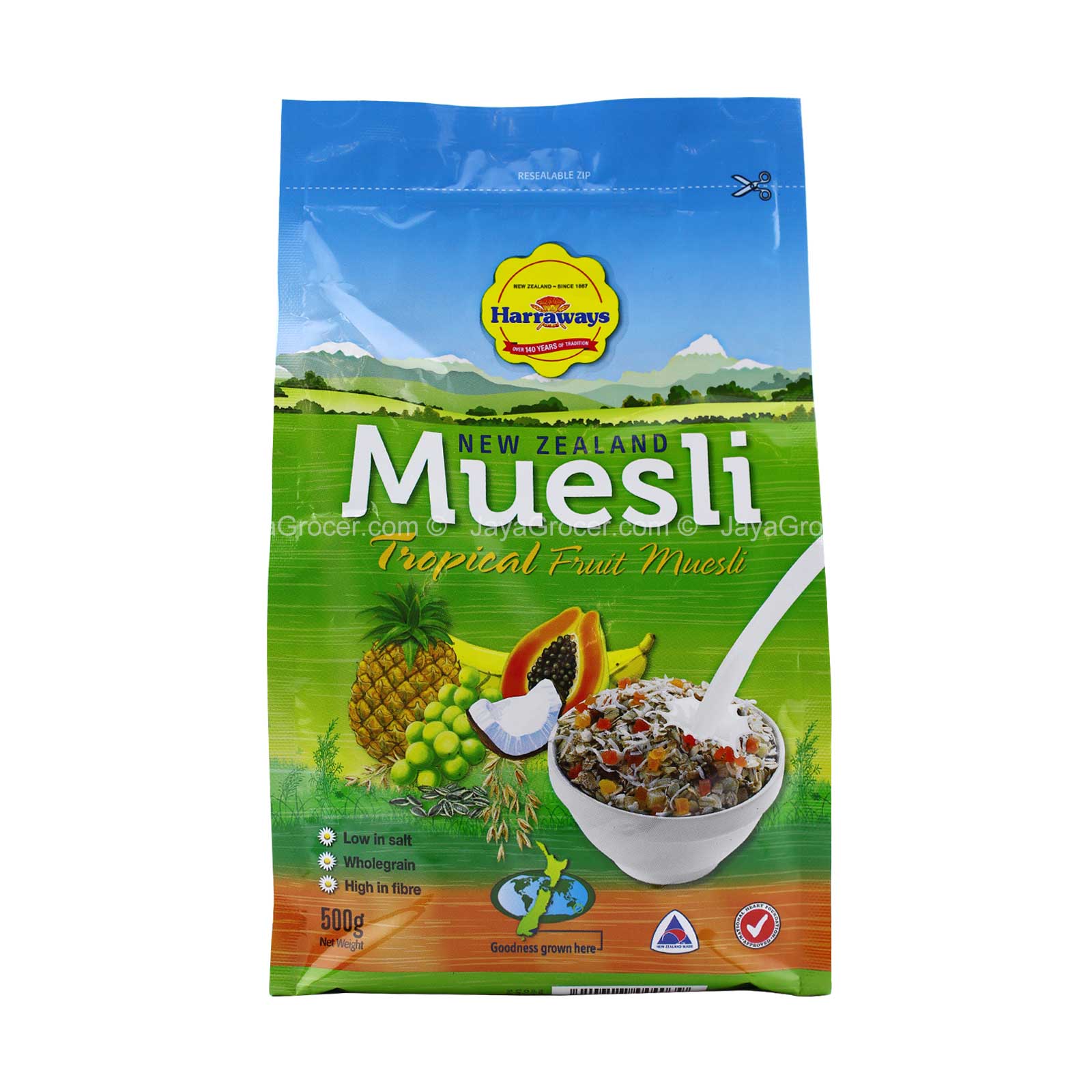 Harraways muesli tropical fruit 500g