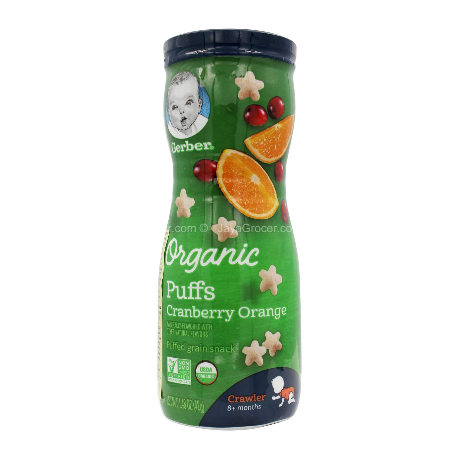 Gerber Organic Cranberry Orange Puffs Grain Snack 42g