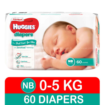 Huggies Diapers Platinum New Born (5kg) 60pcs