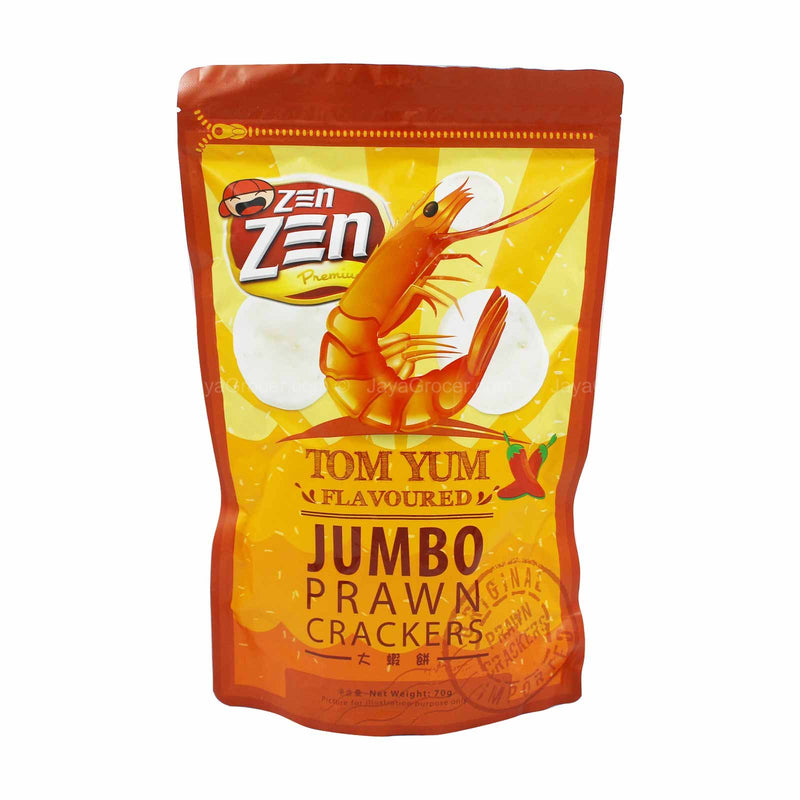 Zen Zen Premium Tom Yum Flavoured Jumbo Prawn Crackers 70g