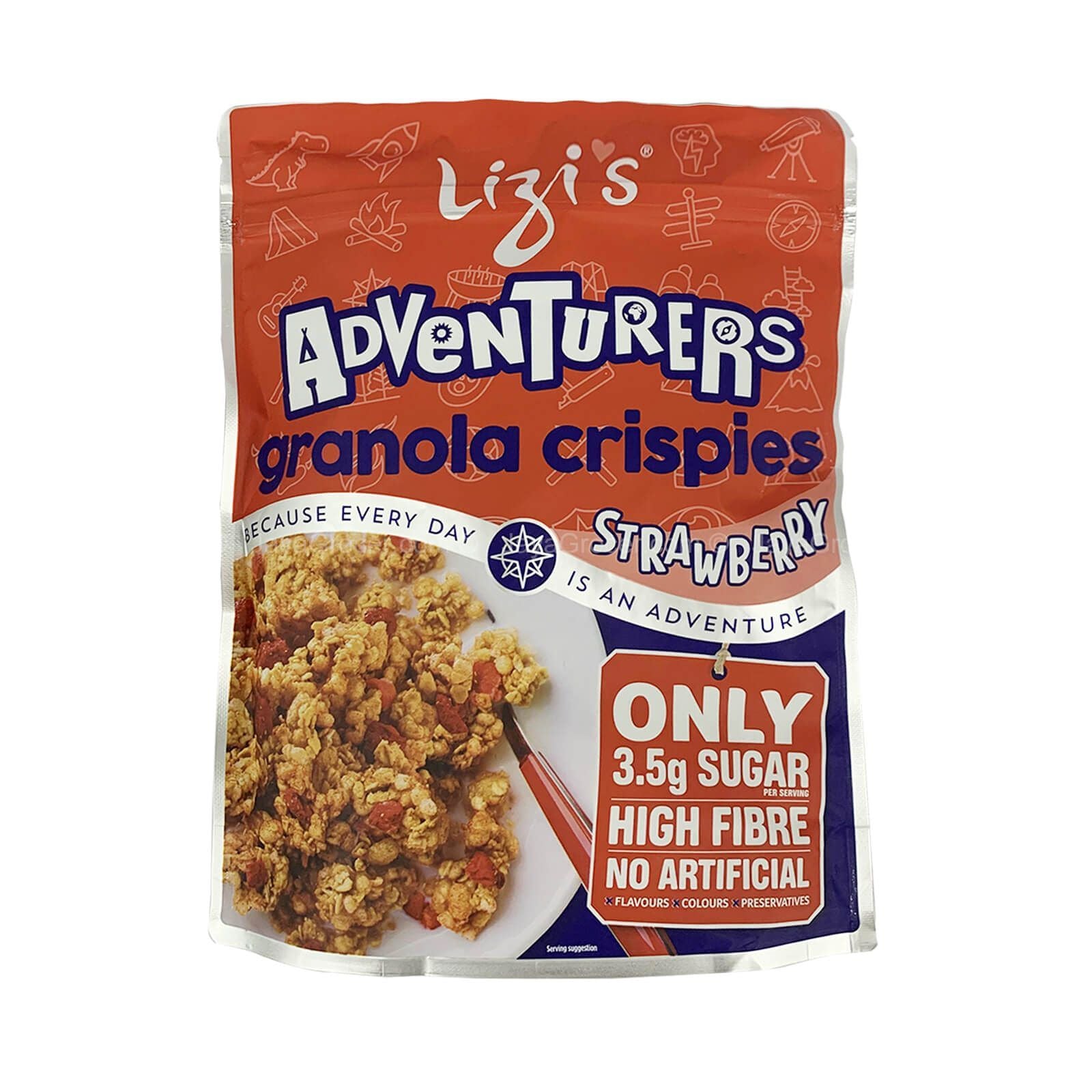 Lizi's Adventurers Granola Crispies Strawberry 400g