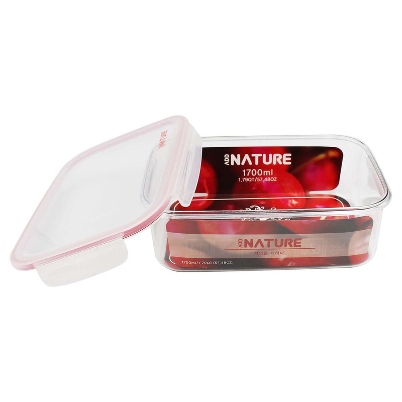 Nature Red Clear Container (1.7Litre) 1pc
