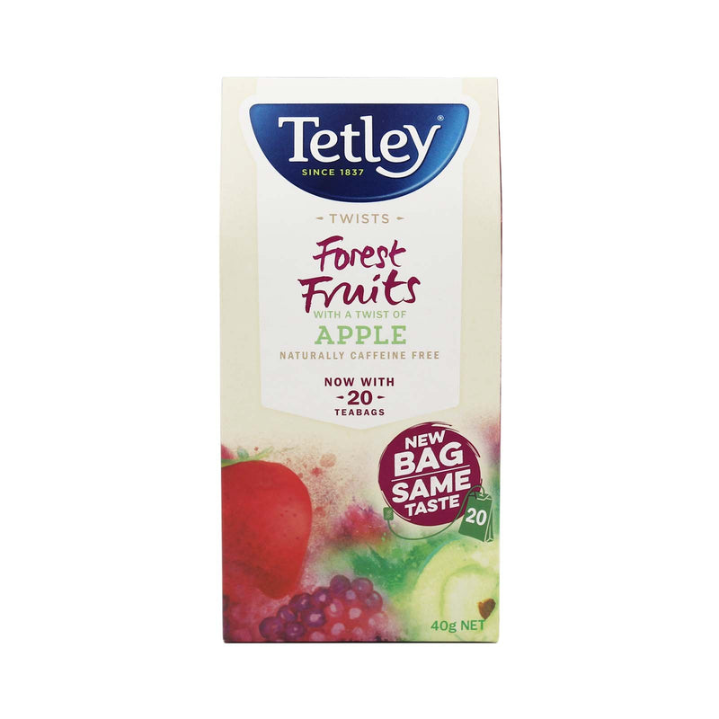 Tetley Twists Forest Fruits Apple Teabags 40g